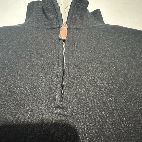 George Mens 1/4 Zip Pullover Sweater Charcoal Grey XL - Picture 2 of 7